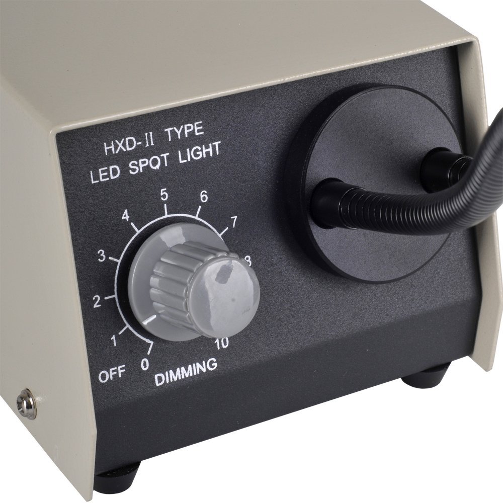 Omano 8W LED Dual Gooseneck Microscope Light - Compact Design - 720 Lumens Brightness - Adjustable Lighting for Lab, Jewelry Inspection & Hobby Microscopy