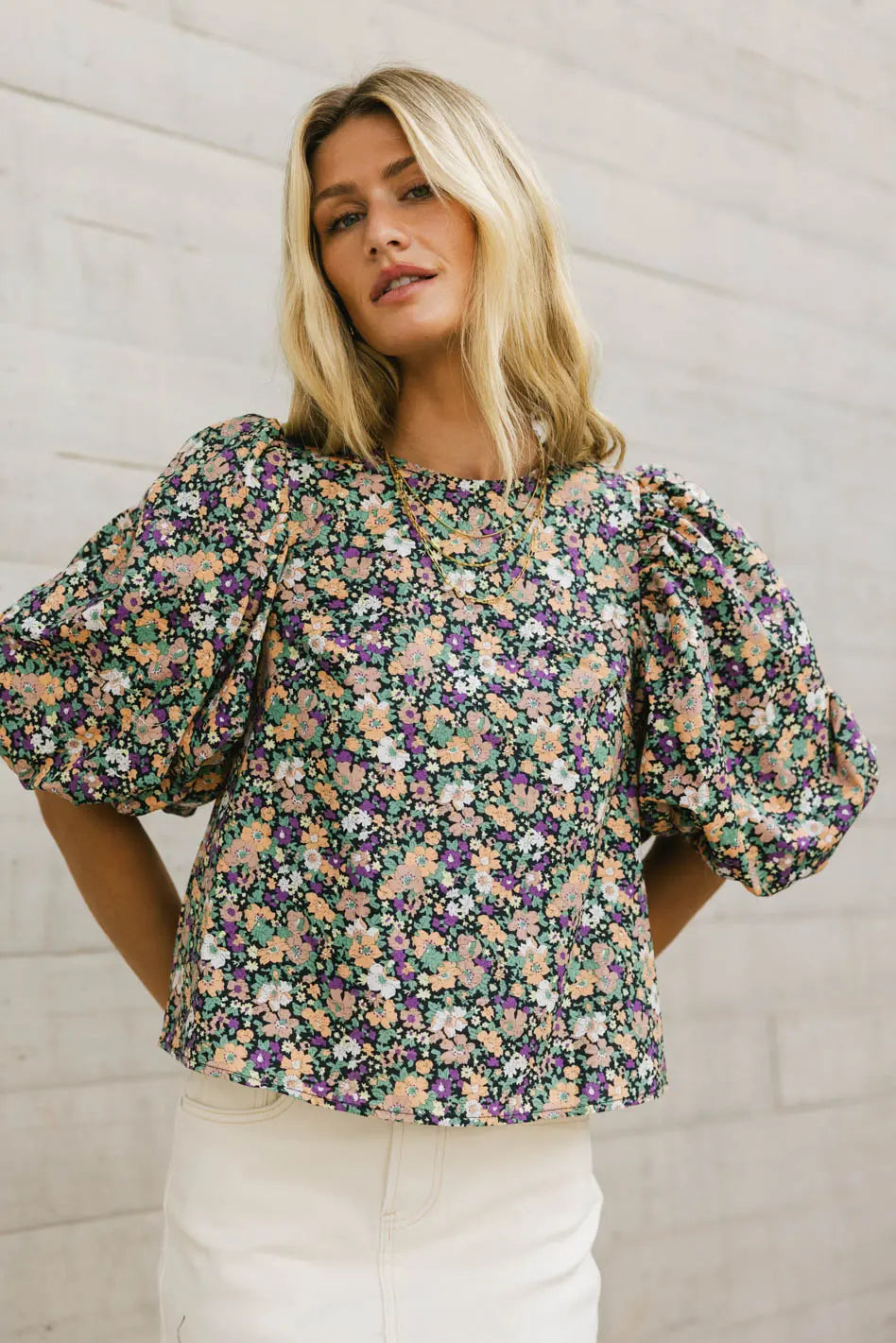 Odelia Floral Blouse Women's Fashion Top - Elegant Floral Print, Breathable Fabric, Perfect for Spring & Summer | Great for Office, Date Night & Casual Outings