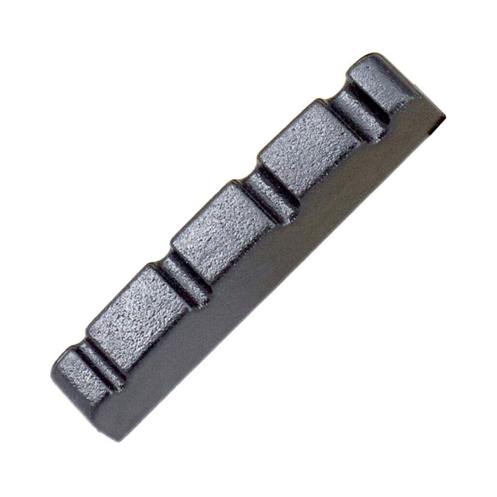 Premium 2-Piece Electric Bass Slotted Nut Set for Guitar & String Instrument Repair - Black | Perfect for DIY Guitar Maintenance & Professional Setup
