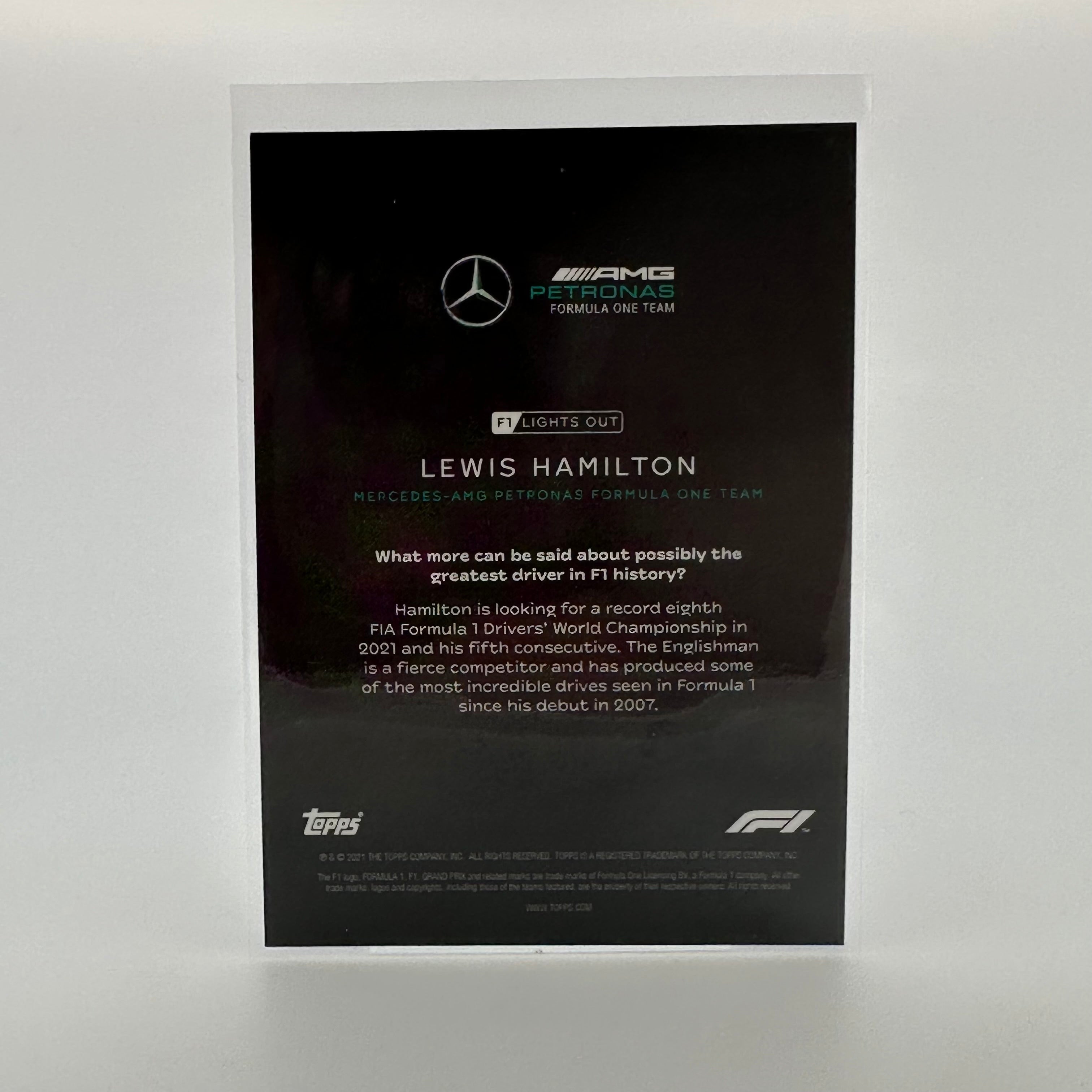 Lewis Hamilton 49/50 F1 Driver Aqua Parallel Collectible Card - Perfect for Racing Fans, Memorabilia Collectors & Sports Enthusiasts