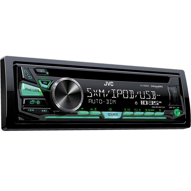 JVC KD-R680S Car Stereo Receiver - Bluetooth, USB, MP3/WMA/AAC Playback - Perfect for Road Trips & Daily Commutes