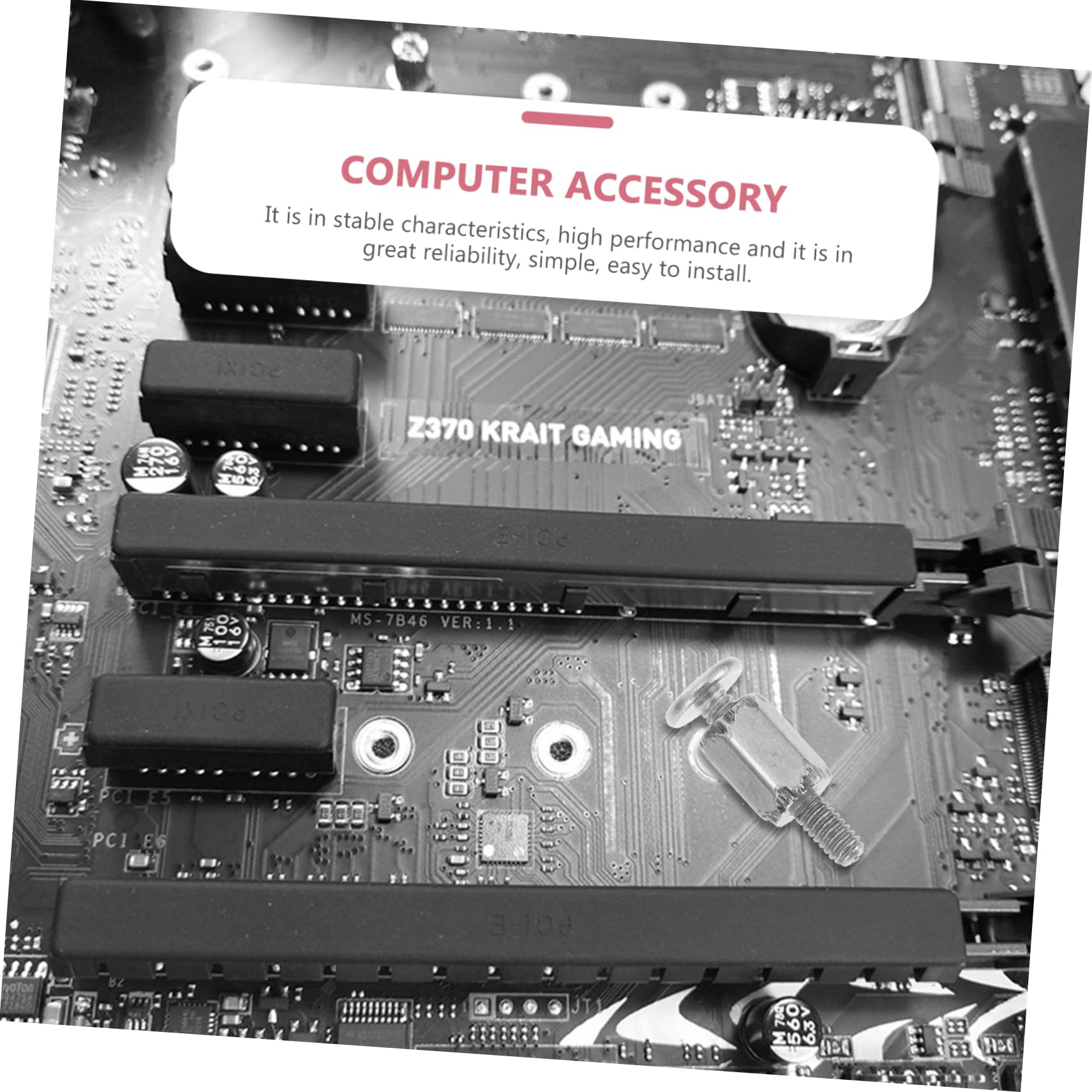 OSALADI 60 Pcs Motherboard Screws Kit with Laptop Stand Holder, SSD Mounting Screws, and Hard Disk Fasteners for Desktop and Laptop Computer Maintenance and Upgrades