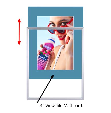 14x22 Designer Beveled Slide-In Picture Frames for Posters - 4 Wide Matboard Display - Perfect for Home Decor, Office Art & Gallery Exhibitions