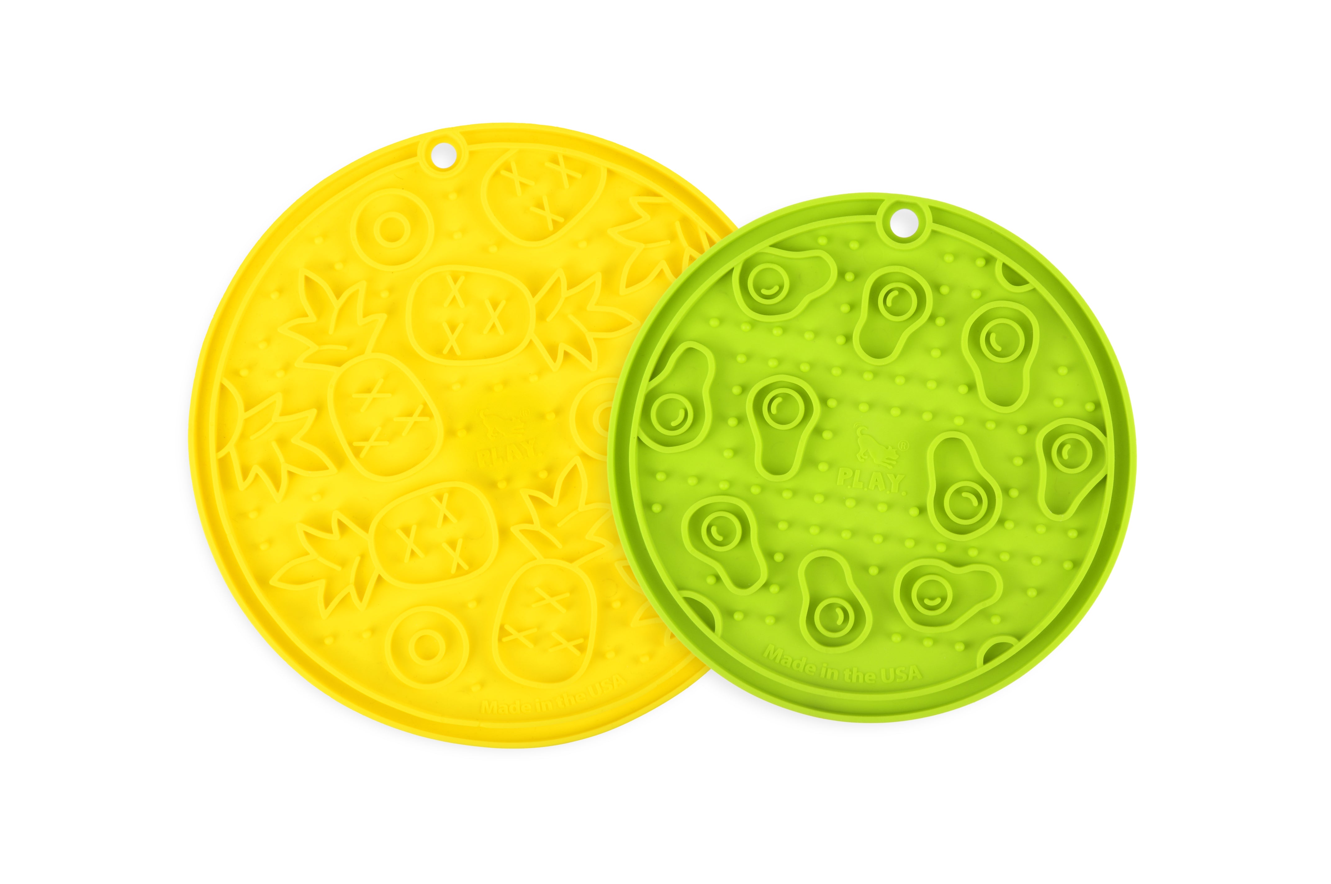 EverLick Slow Feeder Mat for Dogs and Cats - Avocado (Small) & Pineapple (Large) | Pet P.L.A.Y. - Interactive Puzzle Toy for Mealtime Fun & Mental Stimulation
