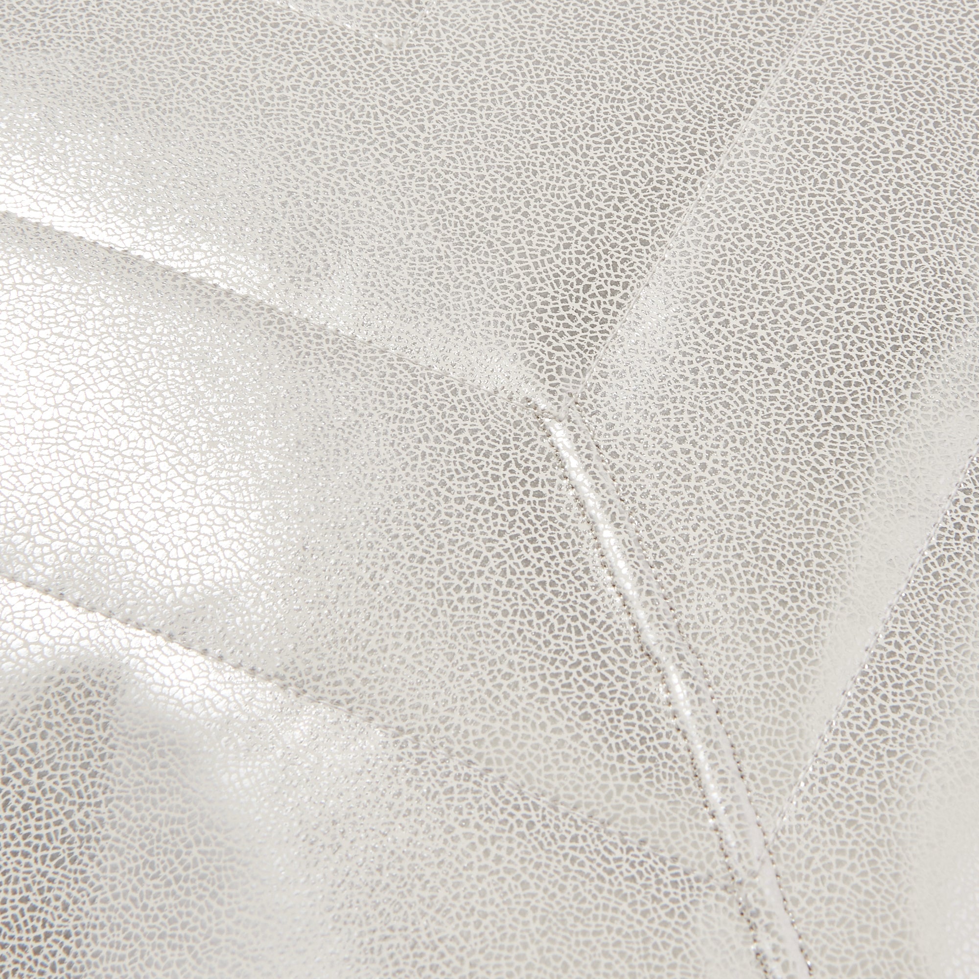 Premium Metallic Silver Quilted Cushion Cover 18