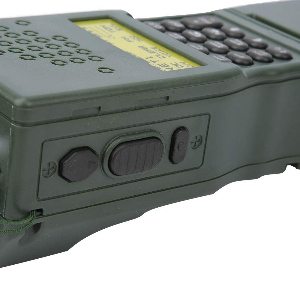 Realistic Dummy Radio Case Model - Faux Walkie Talkie Shell with Removable Headset Connector | Durable Plastic Cosplay Prop for Home, Camping, Outdoor Games (Green) | Perfect for Role-Playing, Airsoft, and Theatrical Performances