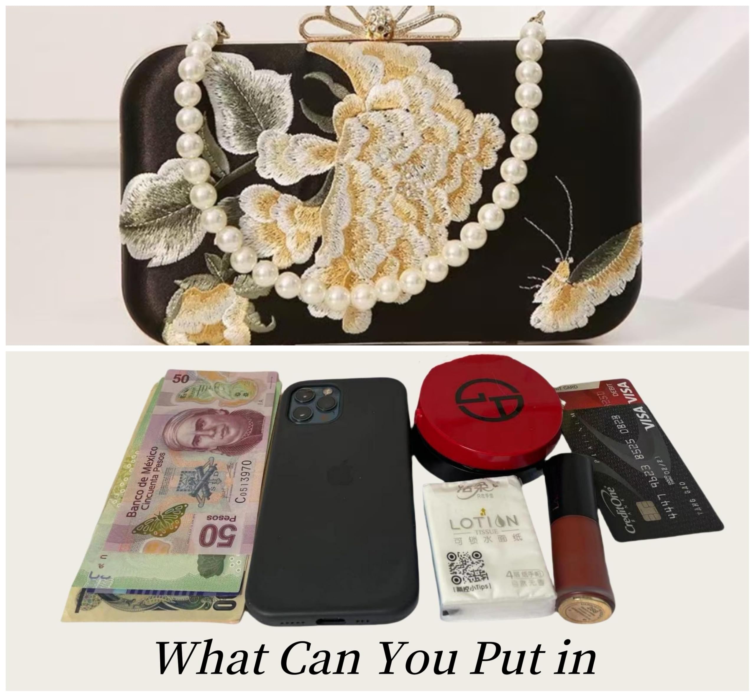 Elegant Embroidered Silk Shoulder Bag for Women - Rectangle Crossbody Handbag for Wedding, Party & Banquet | Perfect for Evening Events, Date Night & Special Occasions