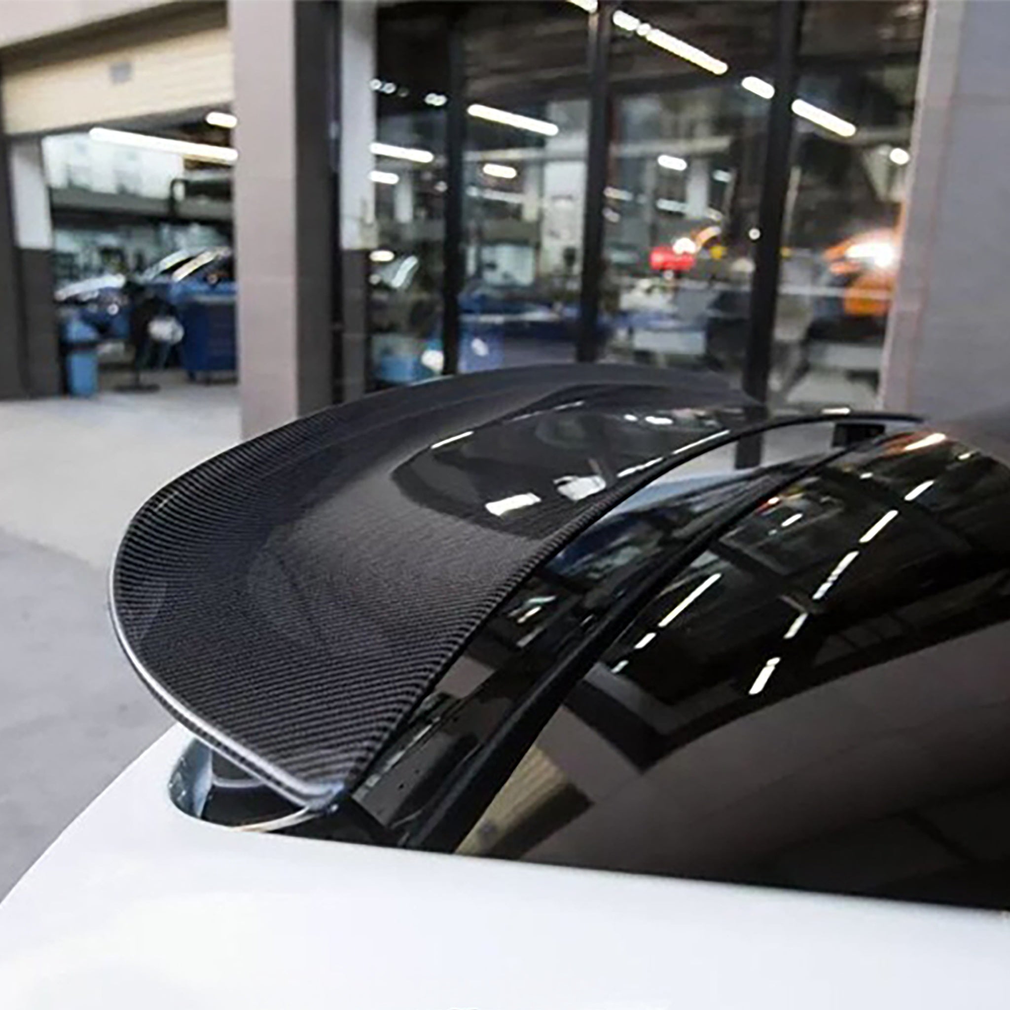 Premium Real Carbon Fiber Model X Wing Spoiler Overlay for Tesla 2016-2025 - Enhance Style & Aerodynamics for Street & Track Performance
