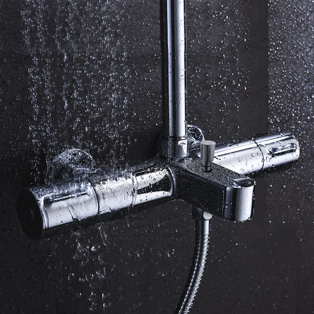Oxen Bustamante Thermostatic Shower Mixer Valve - Temperature Control for Shower Column - Perfect for Bathroom Renovation & Modern Home Spa Experience
