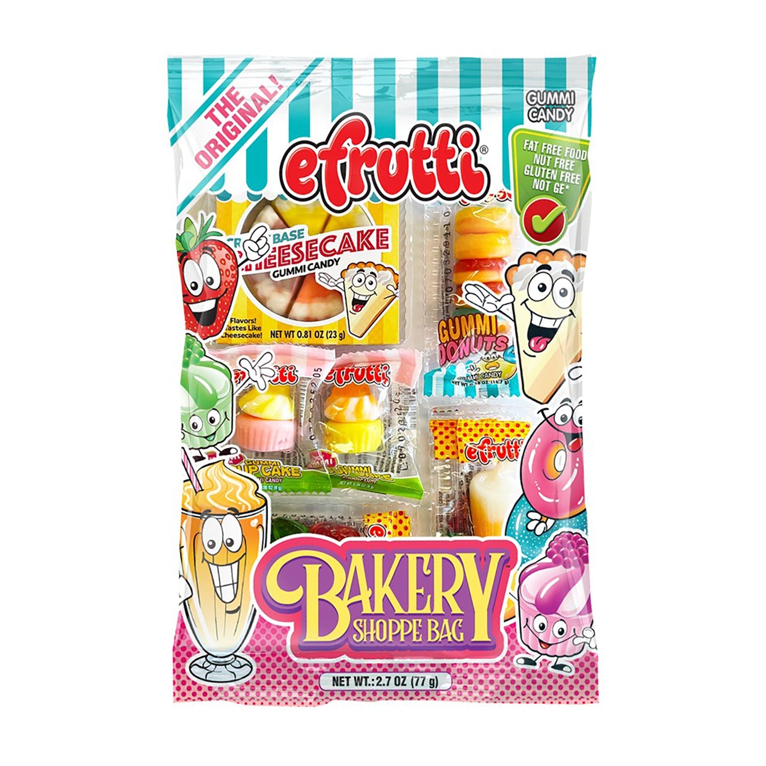 Efrutti Gummy Bakery Shop Bag - 2.7oz Chewy Candy Treats for Kids & Adults | Perfect for Birthday Parties, Halloween, and Office Snacks