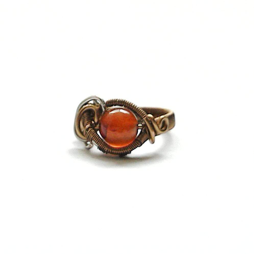 Original Sardonyx Crystal Ring in Dark Silver & Antique Bronze - Handmade Gemstone Jewelry for Women, Spiritual Healing & Fashion Accessory - Perfect for Meditation, Energy Balancing & Everyday Wear