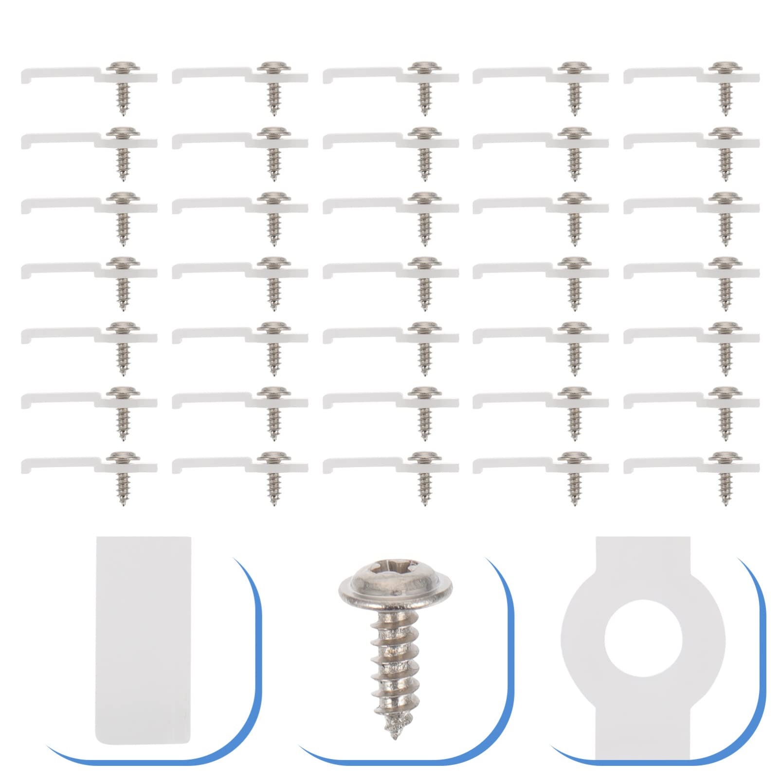 TEHAUX 100-Pack LED Strip Light Clips - Mounting Clips for Rope Lights, Light Belt Fixing Buckles, Secure & Easy Installation - Perfect for Home Decor, Christmas Lights, Party & Outdoor Lighting