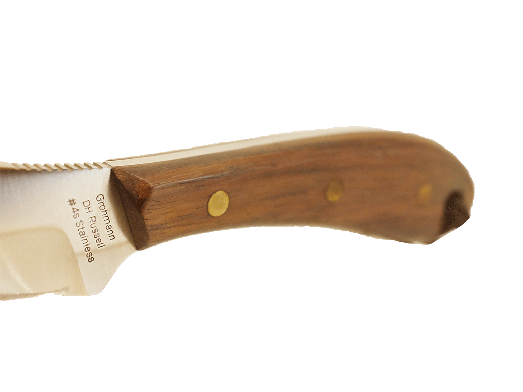 Premium Grohman #4s Stainless Steel Survival Knife - 5.5 Inch Sharp Blade with Genuine Leather Sheath - D.H. Russell Canadian Belt Knife for Outdoor Camping, Hunting & Bushcraft Adventures
