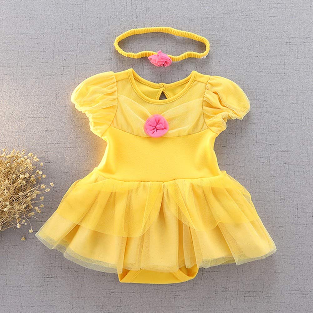 Baby Girls Princess Costume Tutu Dress Set with Headband - Elegant Birthday Party, Halloween & Christmas Outfit for Toddlers | Perfect for Dress-Up, Photo Shoots & Special Occasions