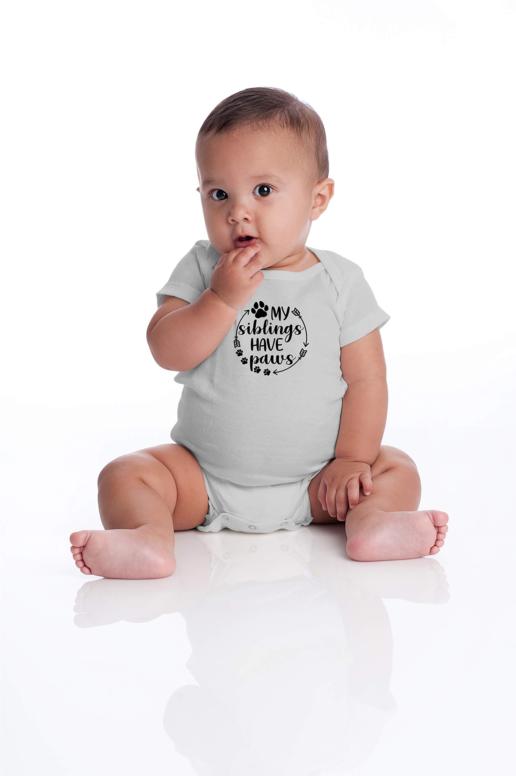 Funny Baby Bodysuit - My Siblings Have Paws - Newborn Boy & Girl Outfits for Pet Lovers