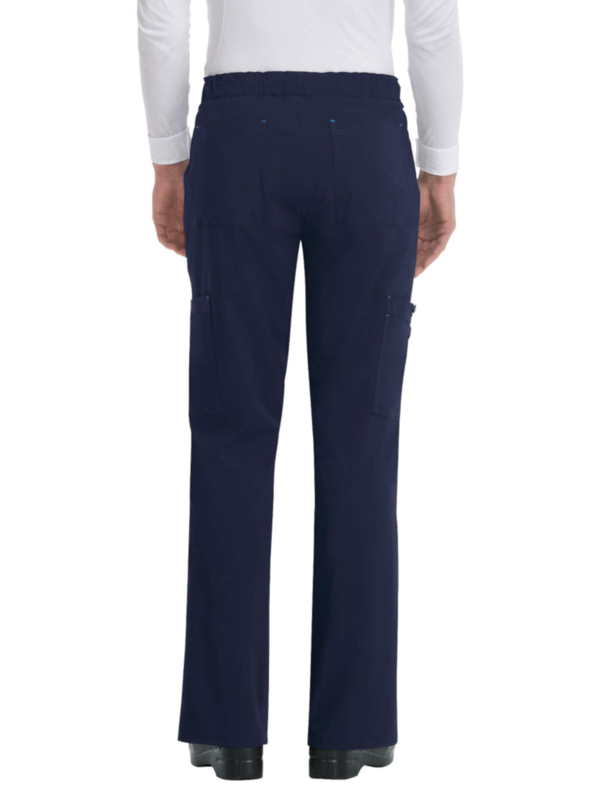 KOI Basics for Men 605 Luke Stretch Comfort Fit Chino Pants - Navy Blue, Medium Tall Size - Perfect for Office, Casual Wear & Travel
