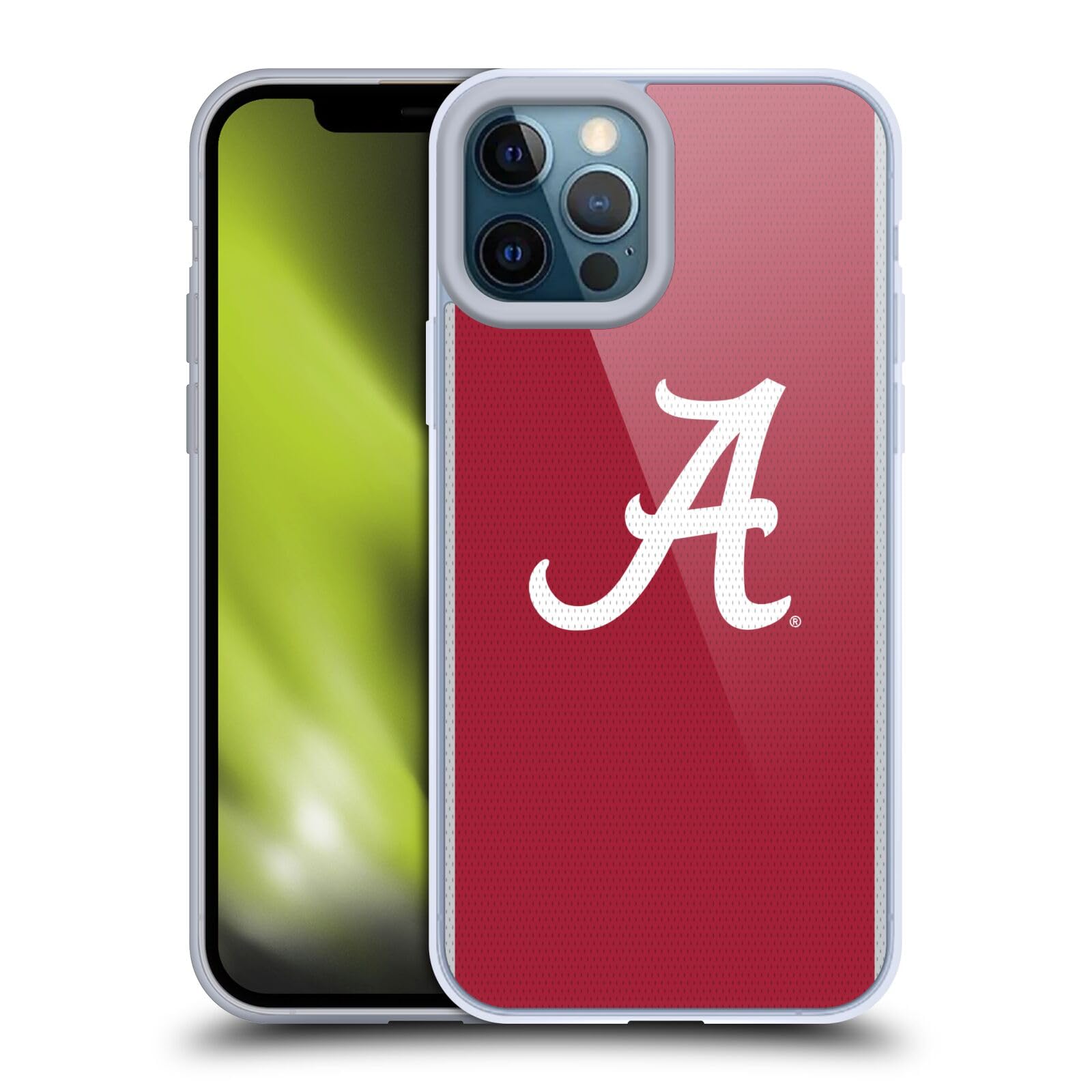 Officially Licensed University of Alabama UA Football Jersey iPhone 12 Pro Max Case - Soft Gel Phone Cover for Apple iPhone 12 Pro Max - Perfect for Game Day, School Pride & Alabama Crimson Tide Fans