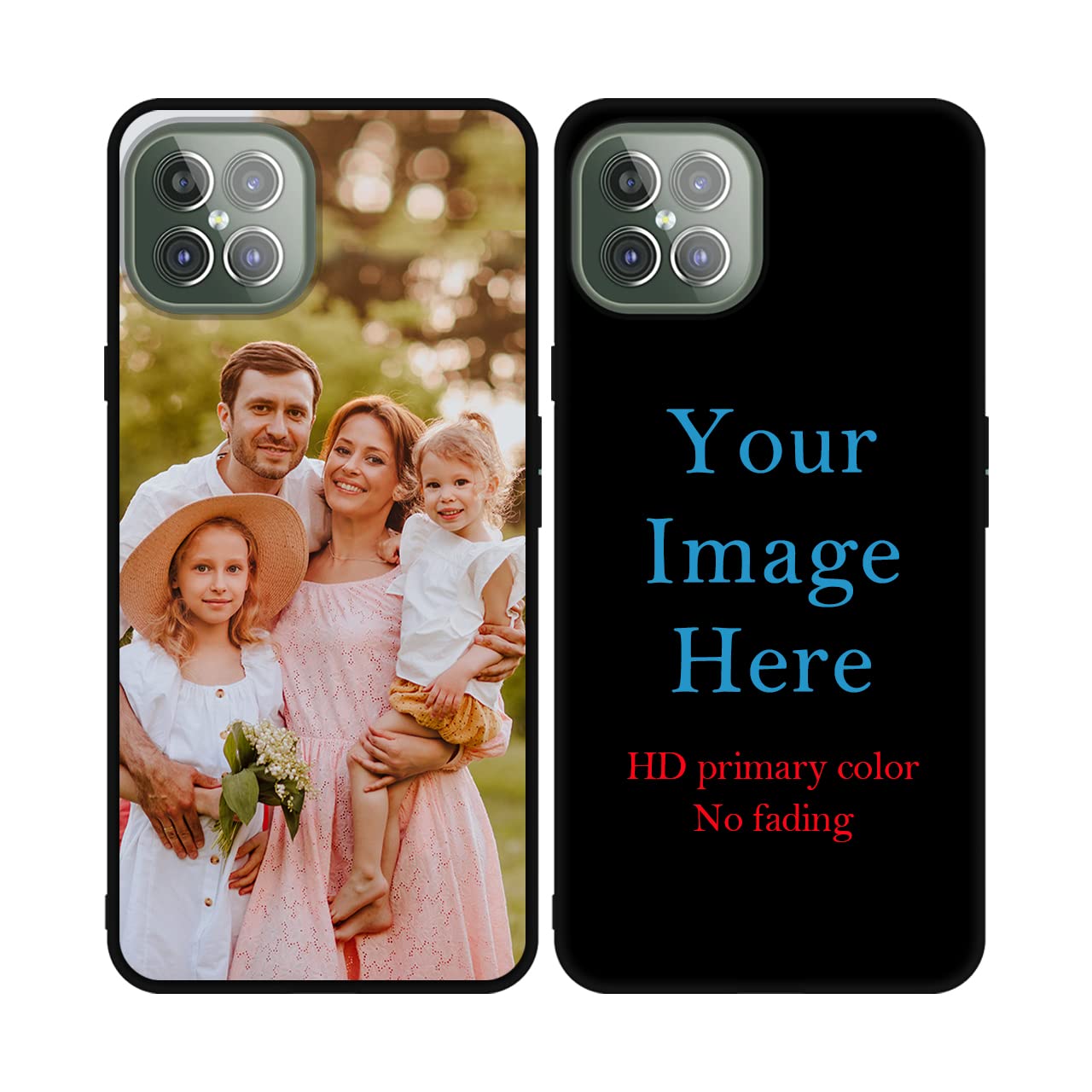 Custom Personalized Photo & Text Name Phone Case for CUBOT C30 - Anti-Scratch Soft TPU Protective Cover (Black) - Perfect for Daily Use, Travel & Gift Giving