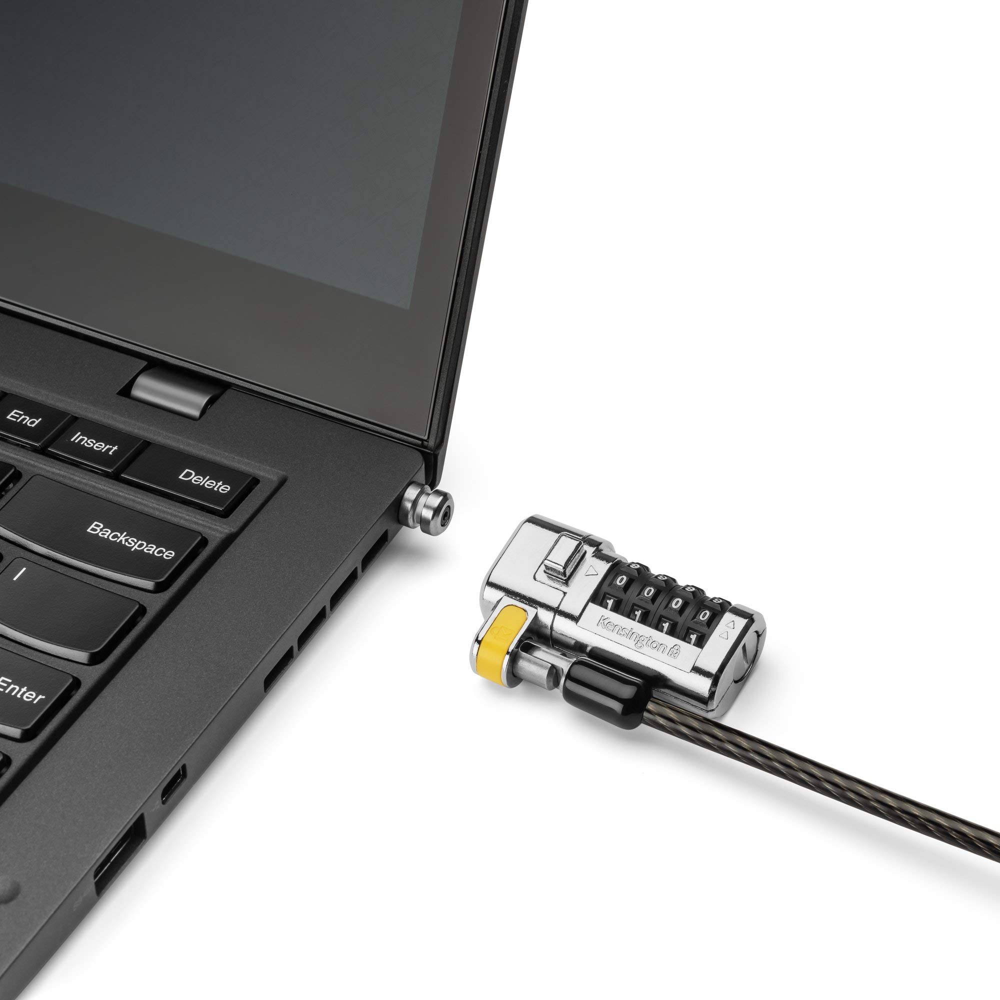 Kensington ClickSafe 3-in-1 Combination Lock for Laptops - Universal Security Lock with T-Bar, Nano & Wedge Slots - Compatible with Dell, HP, Acer & More (K68105EU, Black) - Perfect for Office, School & Travel Laptop Protection