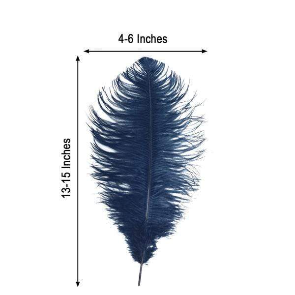 12 Pcs 10-15 Inch Genuine Ostrich Feathers for DIY Crafts, Wedding Decorations, and Costume Accessories