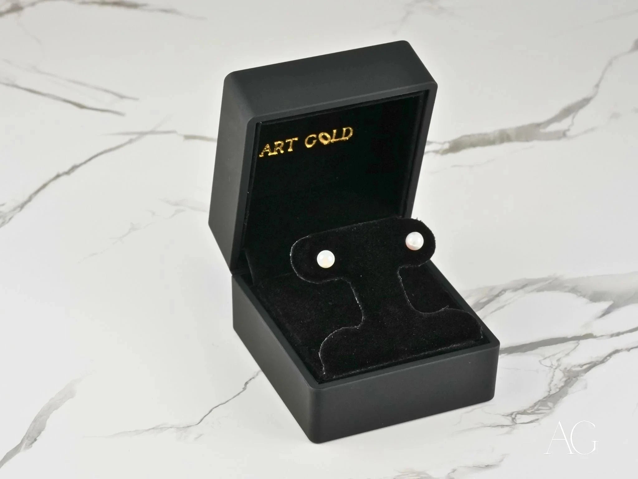 18K Gold Pearl Stud Earrings - Classic Elegant Jewelry for Women, Perfect for Weddings, Parties & Special Occasions