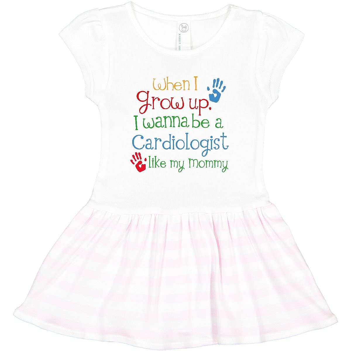 Inktastic Cardiologist Like Mommy Toddler Dress - Cute Doctor-Themed Outfit for Girls | Perfect for Dress-Up, Role Play & Special Occasions