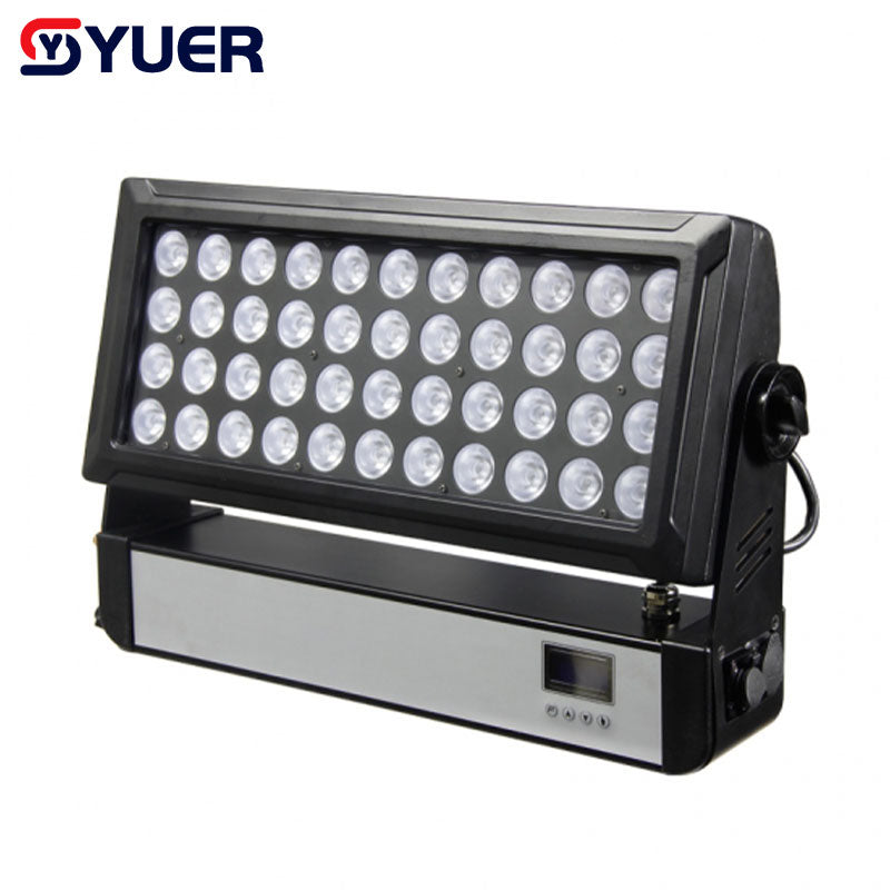 YUER™ 44x10W RGBW 4-in-1 Waterproof LED Wall Washer Light - Outdoor Stage Lighting for Halloween, DJ Disco, Concerts & Architectural Illumination