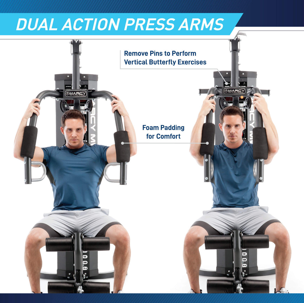 Marcy 150lb Stack Home Gym System MWM-4965SC - Strength Training Equipment for Full Body Workout at Home | Perfect for Small Spaces & Home Fitness