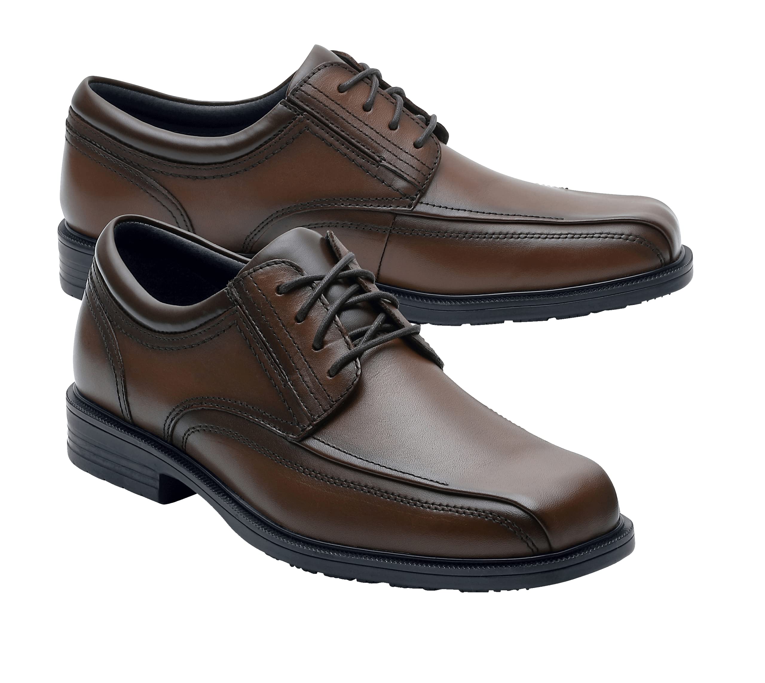Slip-Resistant Men's Dress Shoes & Oxfords - Non-Slip Safety Work Shoes for Professionals in Brown or Black | Perfect for Restaurant, Hospitality & Office Work