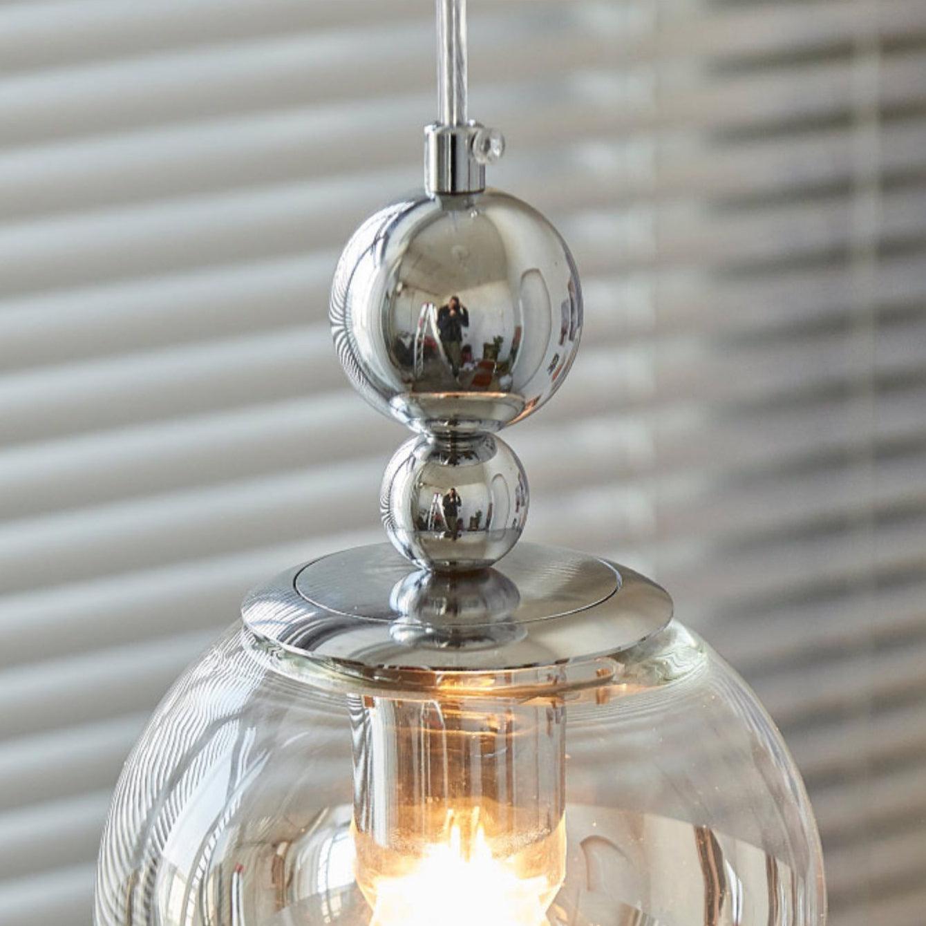 Modern Mirrorball Pendant Light - Crystal Glass Ceiling Chandelier for Dining Room, Bedroom & Living Room Decor - Elegant Lighting Fixture for Home & Commercial Spaces