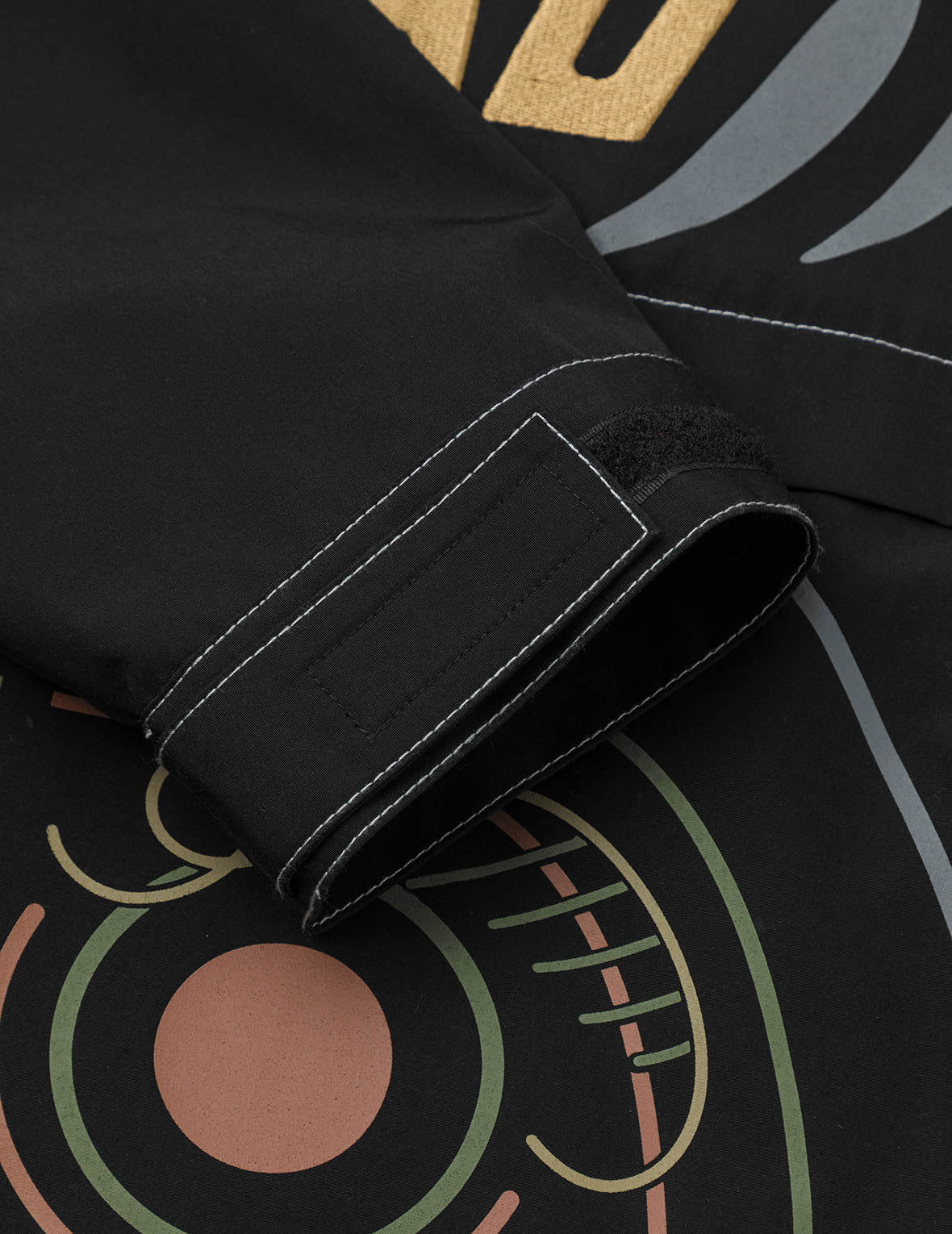 Daruma Print & Logo Appliqué Relaxed Fit Hooded Jacket - Cozy Streetwear for Casual Outings & Urban Fashion