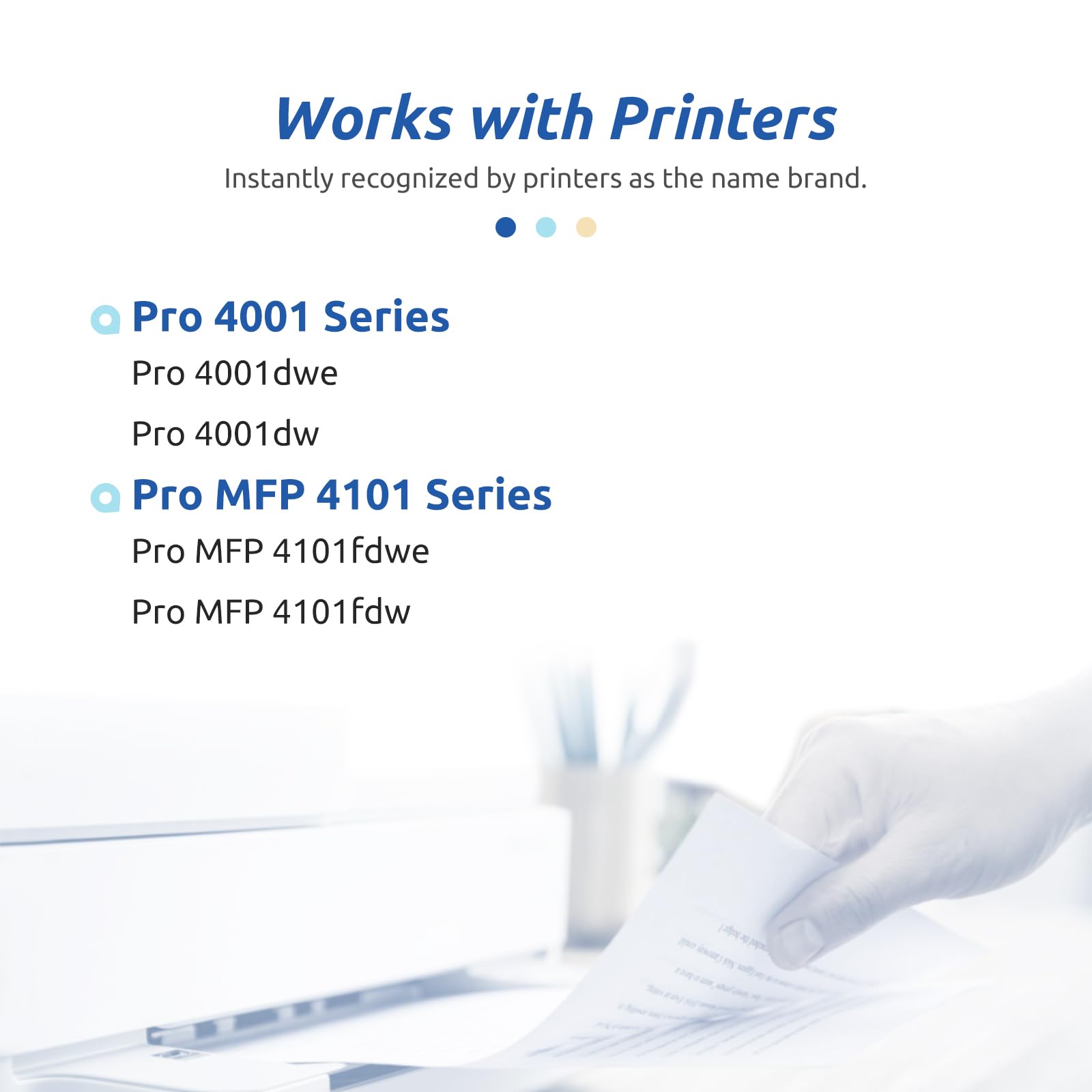 HP 148A 148X Compatible Toner Cartridge Replacement (with Chip) - Works with HP Pro 4001n/4001dn/4001dw MFP 4101/4101fdw/4101fdn Printers - 1-Pack Black - Shows Ink Level - Perfect for Office & Home Printing Needs