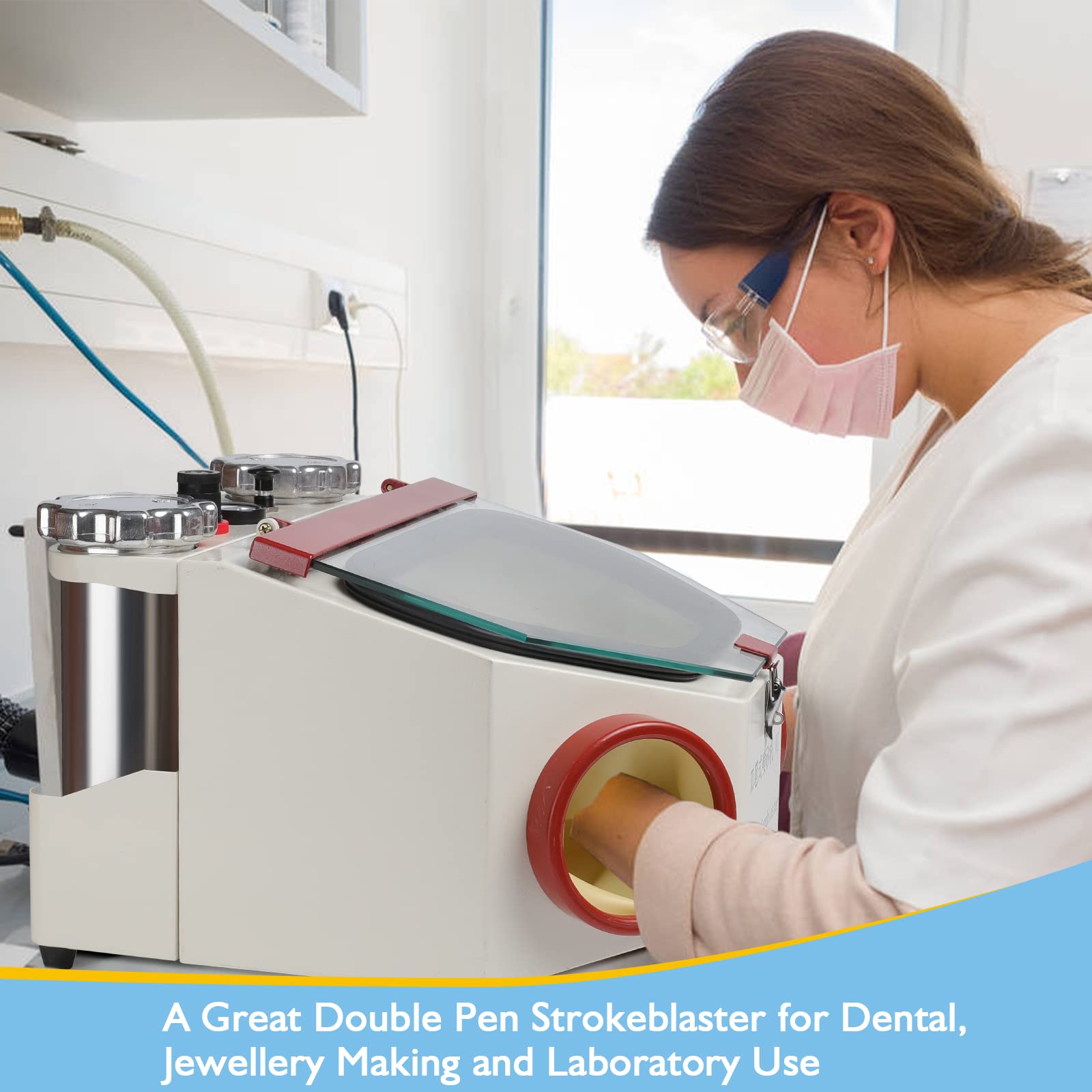 Professional Dental Lab Equipment - High-Precision Surface Treatment Machine with Dual Pen for Crown & Bridge Polishing | Ideal for Dentists & Dental Technicians