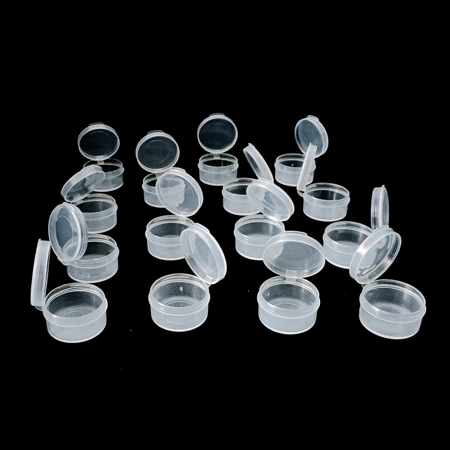 3-Pack 5g Clear Plastic Cosmetic Jars with Snap Lids - Mini Travel-Size Sample Containers for Makeup, Skincare, Paints & DIY Crafts | Airtight Leakproof Storage | Perfect for Travel Kits, Beauty Samples & Small Batch Mixing