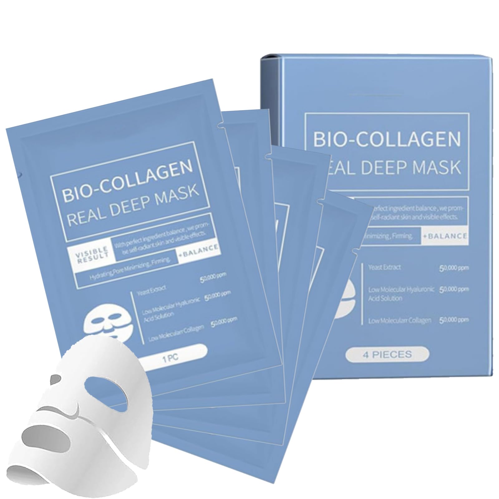 Deep Collagen Face Mask | Skinqueen Bio-Collagen Overnight Mask | Anti-Wrinkle Lifting Sheet Mask | Hydrating Korean Collagen Mask for Elasticity & Firming | Perfect for Nighttime Skincare Routine & Anti-Aging Treatment