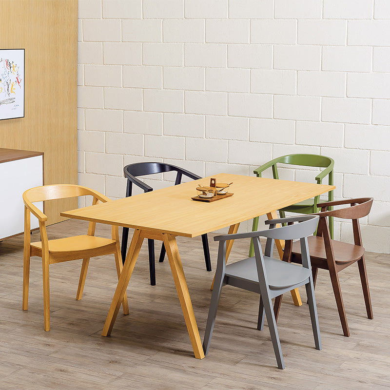 GRETA Modern Dining Chair - Black Wooden Frame & Upholstered Seat - Perfect for Kitchen, Dining Room, or Home Office