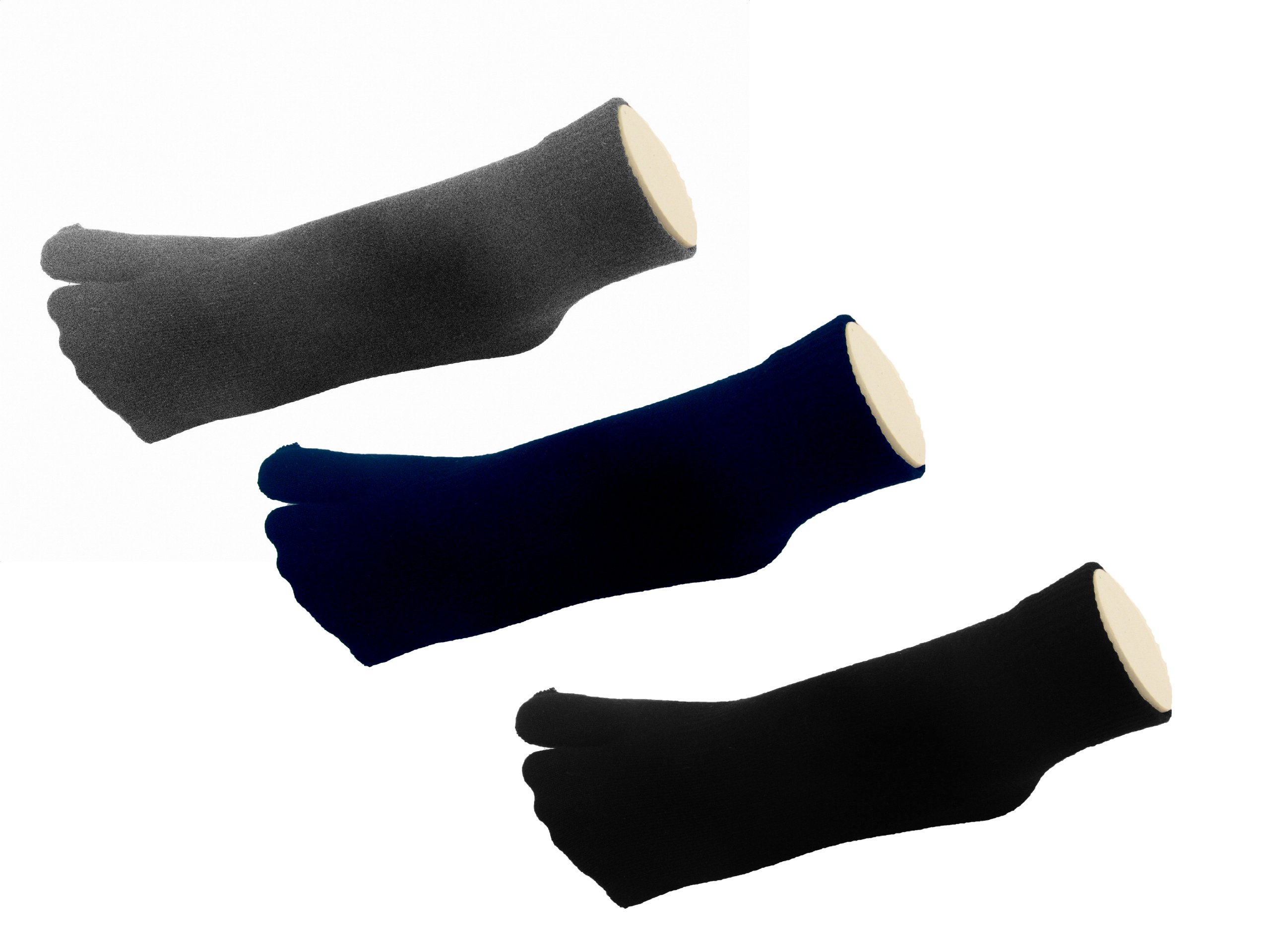 COUVER Men's Yoga Split Toe Socks - Ankle High Tabi Big Toe Socks for Yoga, Martial Arts & Barefoot Shoes | Non-Slip Workout Socks for Men