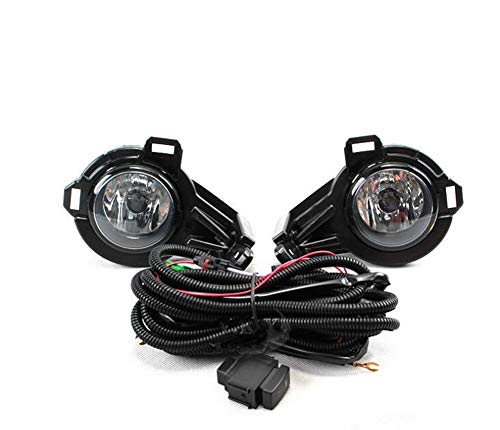 2012-2014 Nissan Juke Clear Fog Lights Kit - Front Bumper Driving Lamps Assembly Replacement for Enhanced Visibility in Rain & Foggy Conditions