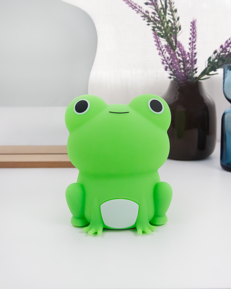 Funny Frog Silicone Night Light - Cute LED Mood Lighting for Kids Room, Nursery, Bedroom Decor - Perfect for Relaxation & Sleep Aid