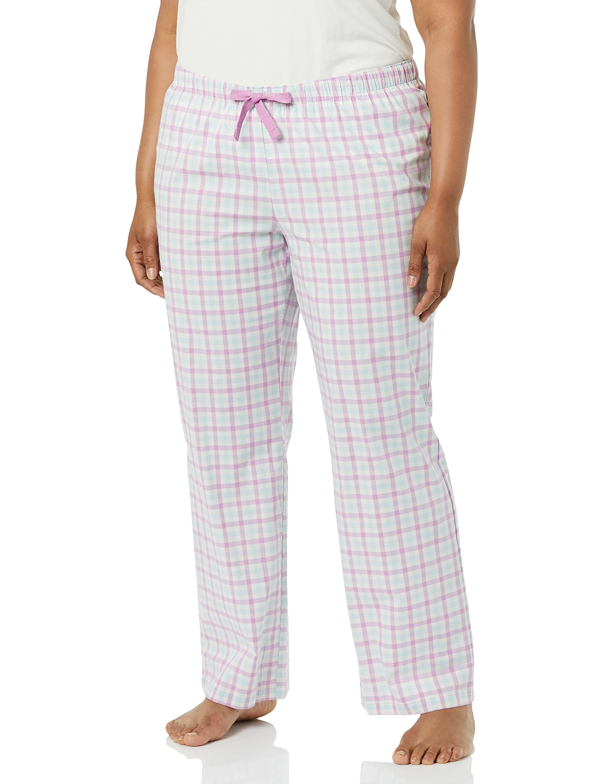 Amazon Essentials Women's Poplin Sleep Pants - Soft & Breathable Lounge Pajama Bottoms for Comfortable Nightwear and Relaxing at Home