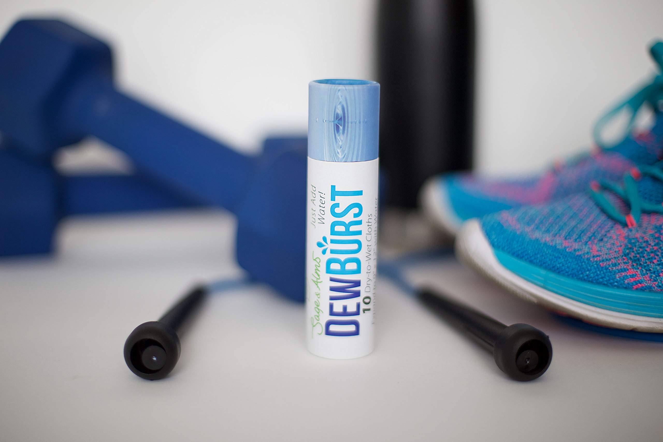 DewBurst Biodegradable Compressed Dry to Wet Wipes - 10 Cardboard Tubes (100 Cloths) | Eco-Friendly, Portable & Water-Activated | Perfect for Travel, Camping, Gym, Baby Care & Emergency Kits