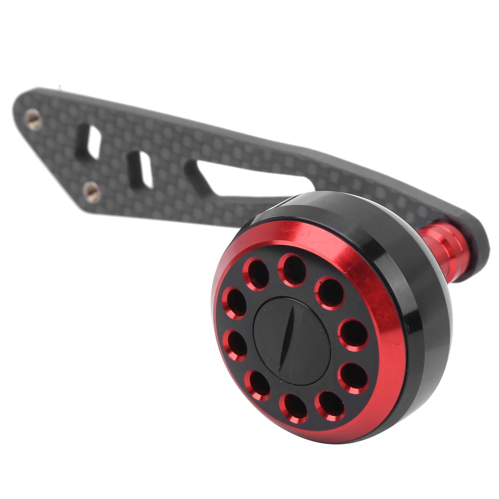 01 Single Rocker Arm Handle - Heavy Duty Drum Reel Handle with Sturdy Body Structure - Durable Travel & Home Use (Black Red) - Perfect for Fishing Gear, Camping Equipment & Outdoor Adventures