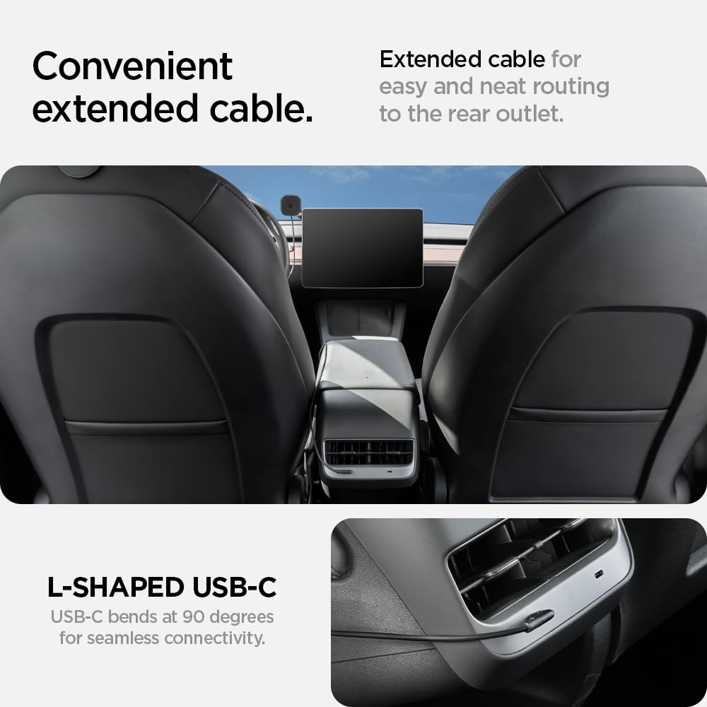 Spigen OneTap Pro 3 Wireless Car Charger for Tesla with MagSafe Compatibility - iPhone 16 Pro Max/16 Pro/16 Plus/16/15/14/13/12 (Dashboard Screen Mount) - Perfect for Hands-Free Charging While Driving