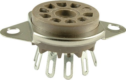VT9-ST-2 Vacuum Tube Socket - 9 Pin Miniature Micalex Top Chassis Mount for Guitar Amps, Audio Equipment & Vintage Electronics Repair