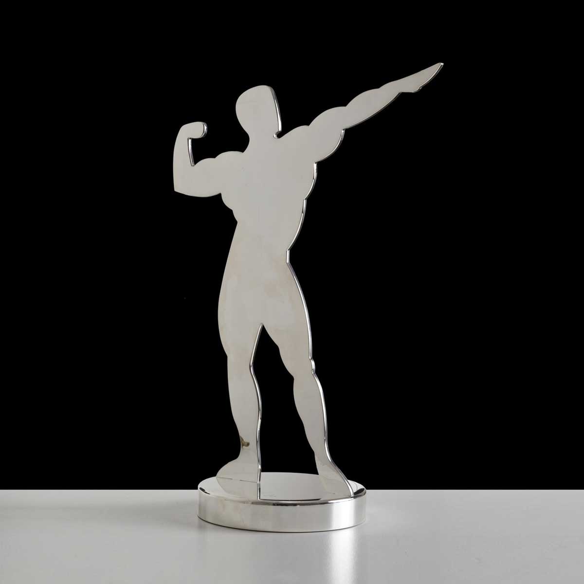 Ares Silver Sculpture - Greek God of War Statue - Handcrafted Home Decor for Living Room, Office & Gifts