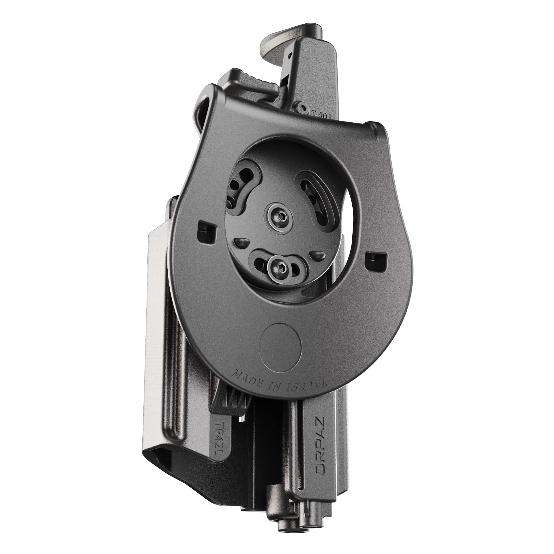 Orpaz T40 G19 OWB Light Bearing Holster for Left-Handed Users - Level II/III Retention - Compatible with Glock 19 & Most Lights/Lasers/Optics - Perfect for Concealed Carry, Duty Use & Range Training