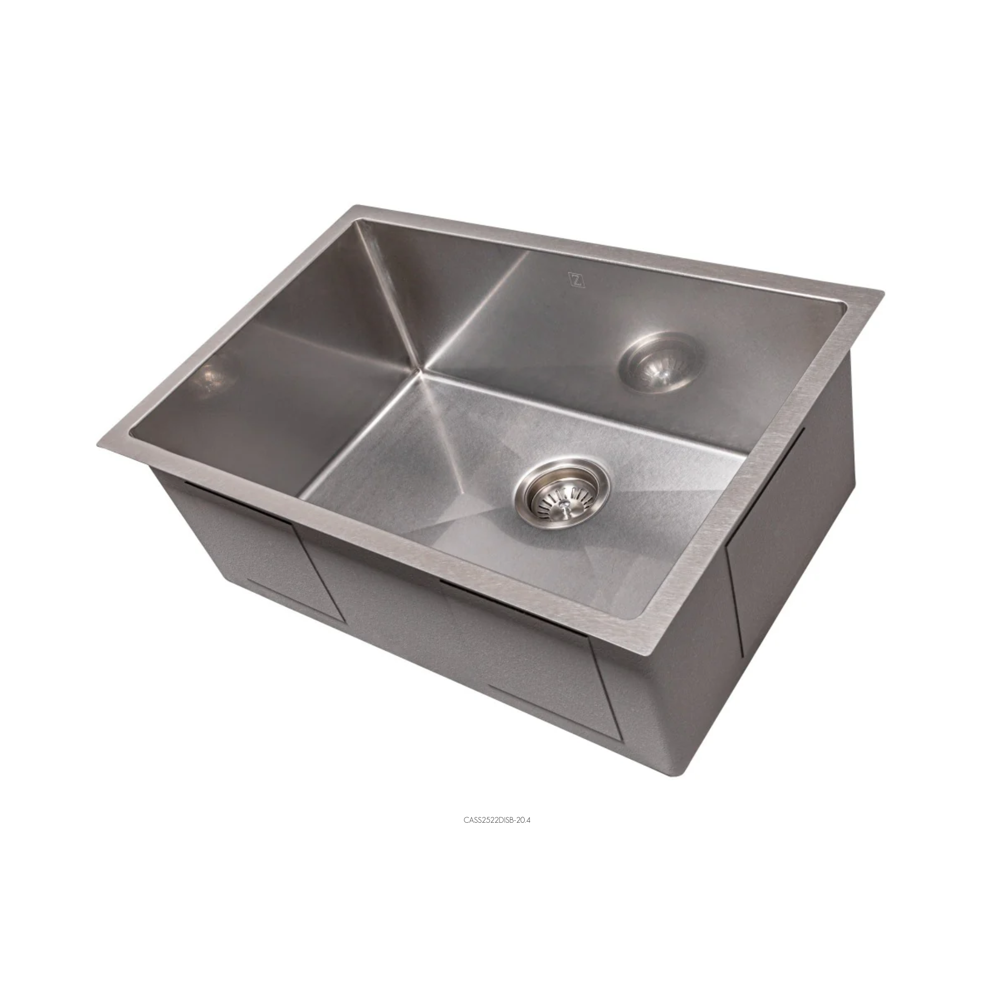 Zline Meribel 27 Inch Undermount Single Bowl Stainless Steel Kitchen Sink with Bottom Grid - Perfect for Modern Kitchens, Dishwashing & Food Prep