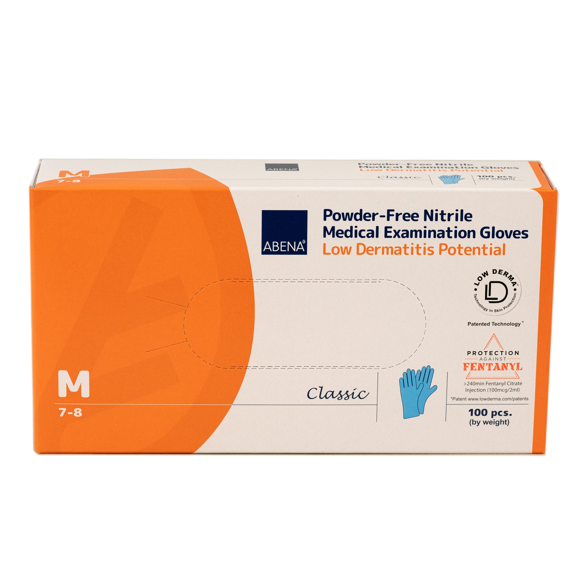 Abena Nitrile Gloves - Chemotherapy Approved, Latex-Free, Powder-Free Disposable Gloves for Medical Use, Food Handling & Cleaning - 100/Box