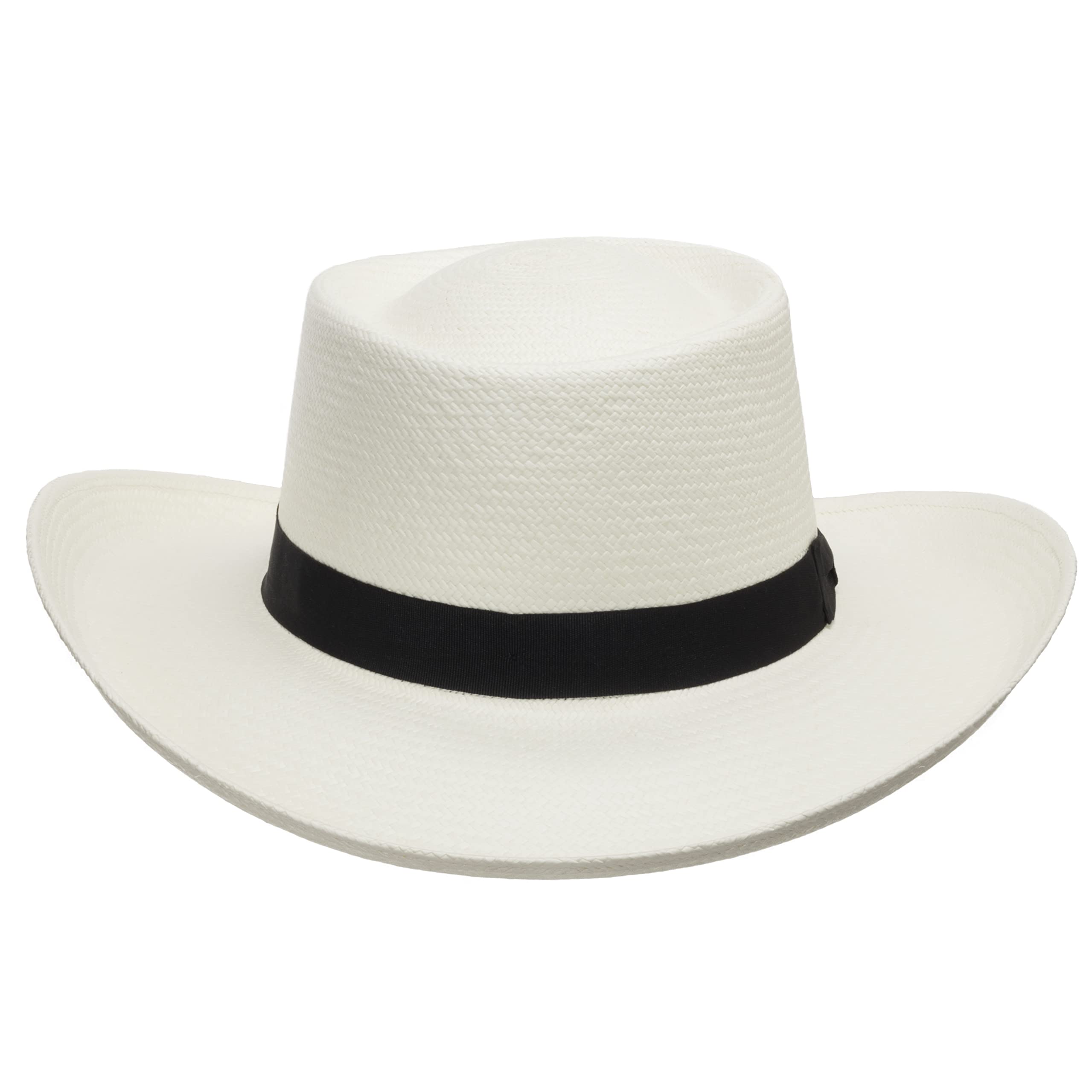 Gambler Woods Panama Straw Hat - Wide Brim Sun Hat for Beach, Golf, and Outdoor Activities - Lightweight & Breathable Summer Hat for Men & Women