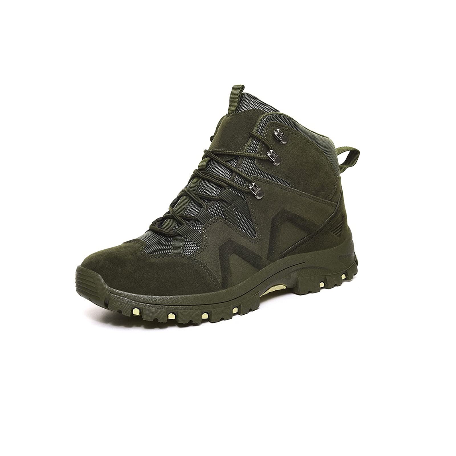 GyLazhuzizMX Men's Tactical Military Combat Boots - Desert Outdoor Work Ankle Boots Size 11 Green | Durable Hiking, Hunting & Construction Footwear for Rough Terrain